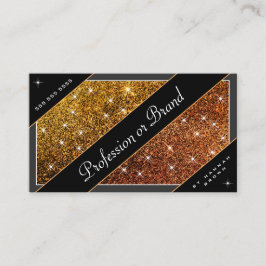 Extravaganter, leuchtend goldfarbener, orangefarbe visitenkarte