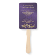 Extravaganter Lila Damaskus-Hochzeitslüfter