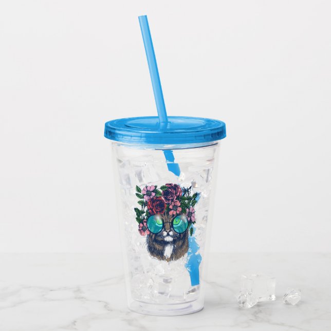 Extravaganter Maine-Waschbär Acryltrinkbecher (Vorderseite Ice)