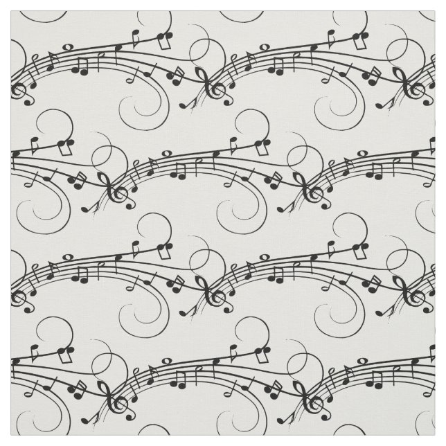 Extravaganter Musiknoten Stoff (Muster)