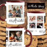 Extravaganter Schriftart Beste Tante je 6 Fotocoll Tasse<br><div class="desc">Zwei größere Fotos und vier kleinere quadratische Foto Collage am besten für jede Designvorlage. Verschiedene Farben sind in meinem Shop zu finden. Einfach die Fotos wechseln! Wählen Sie einfach Ihre Lieblingsbilder aus und nutzen Sie die Optionen zum Anpassen.</div>