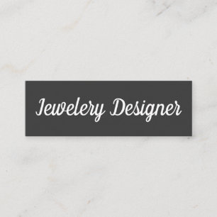 Extravaganter Schriftart Minimalistisch / grau Mini Visitenkarte