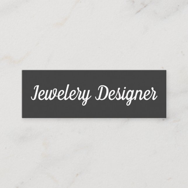 Extravaganter Schriftart Minimalistisch / grau Mini Visitenkarte (Vorderseite)