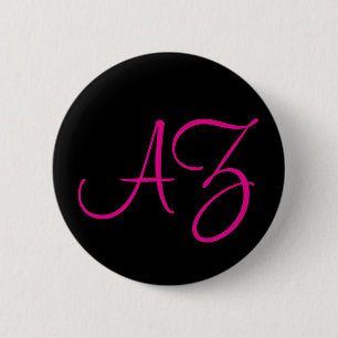 Extravaganter Schriftart: Schwarz und Fuchsia Button