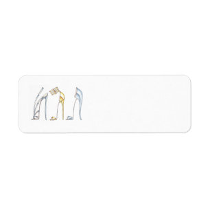 Extravaganter Schuh-Rücksendeadressen-Aufkleber