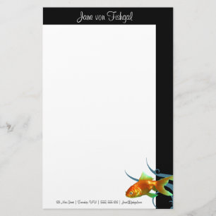 Extravaganter Schwanz oranda Goldfish Briefpapier