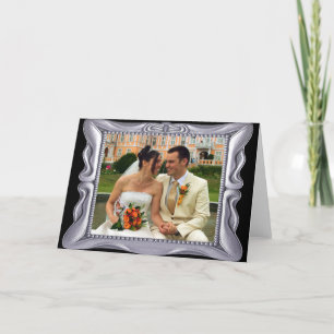 Extravaganter Silver Frame Foto hinzufügen Karte