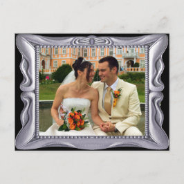 Extravaganter Silver Frame Foto hinzufügen Postkarte