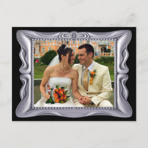Extravaganter Silver Frame Foto hinzufügen Postkarte