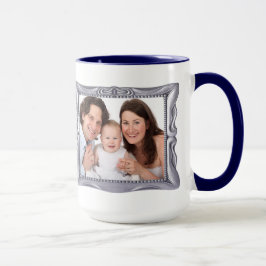 Extravaganter Silver Frame Foto hinzufügen Tasse
