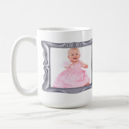 Extravaganter Silver Frame Foto hinzufügen Tasse