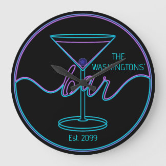 Extravaganter SkriptSpaß Bar Große Wall-Uhr Wanduhr