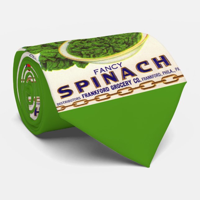 extravaganter Spinat aus den 30er Jahren von Unity Krawatte (Gerollt)