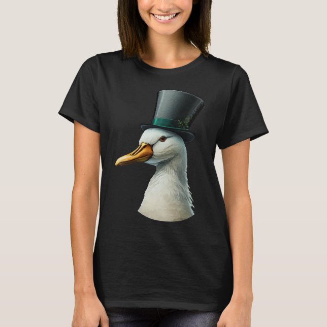 Extravaganter Top-Hut für Enten T-Shirt (Vorderseite)