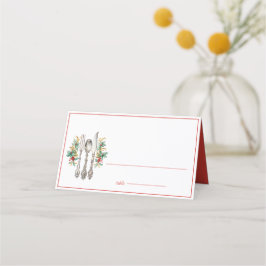 Extravaganter Urlaub Silverware Frohe Weihnachten Platzkarte