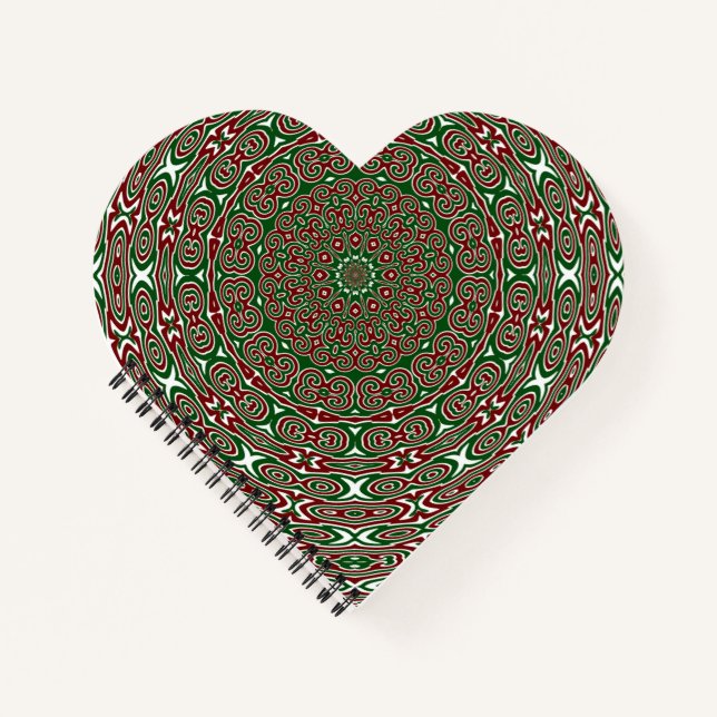 Extravaganter Verzierter Maximalist Groovy Christm Notizbuch (Vorderseite)