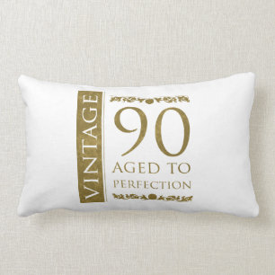 Extravaganter Vintager 90. Geburtstag Lendenkissen