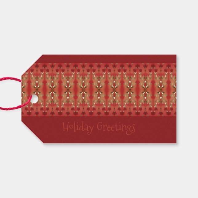 Extravaganter Vintager Urlaub Geschenkanhänger (Rückseite Horizontal)