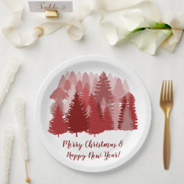Extravaganter Weihnachtsbaum 9" Papierplatte Pappteller