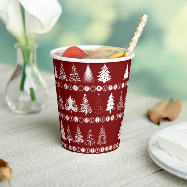 Extravaganter Weihnachtsbaum-Cup Pappbecher (In Situ)