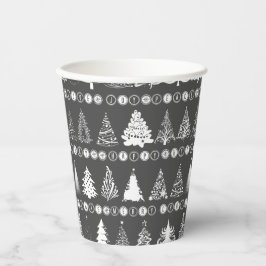 Extravaganter Weihnachtsbaum Gray Paper Cup Pappbecher