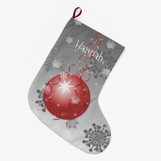 Extravaganter Weihnachtsschmuck Strumpf Großer Weihnachtsstrumpf (Vorderansicht (hängend))