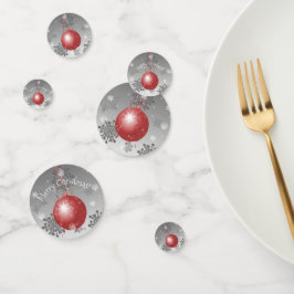 Extravaganter Weihnachtsschmucktisch Confetti Konfetti