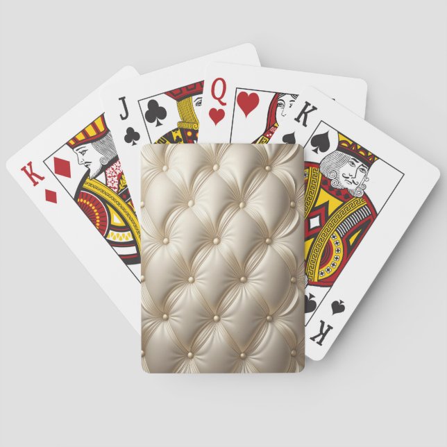 Extravaganter, weißer, gepolsterter Stil Spielkarten (Rückseite)