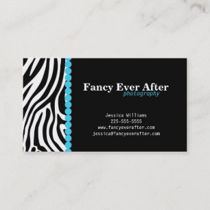 Extravaganter Zebra-Druck Visitenkarte
