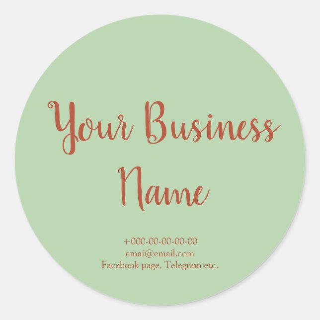 Extravagantes benutzerdefiniertes Produkt grün und Runder Aufkleber (Vorderseite)