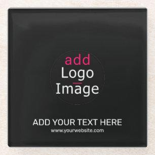 Extravagantes Berufliches Business Custom Black Glasuntersetzer