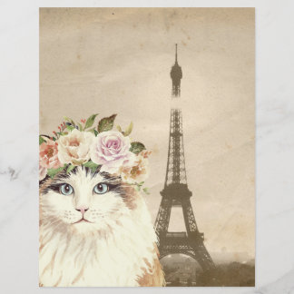 Extravagantes Cat & Eiffel Tower Scrapbook