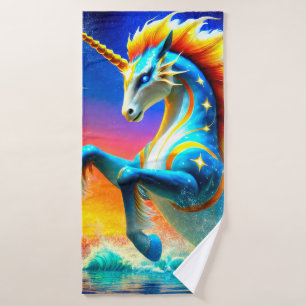 Extravagantes Einhorn Badehandtuch