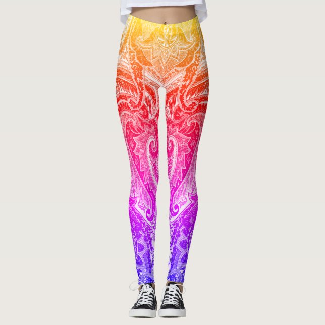 Extravagantes Farbdesign Leggings (Vorderseite)