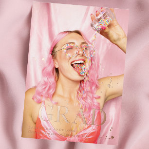 Extravagantes Foto   Grad   Rose Gold Real Foil Folieneinladung