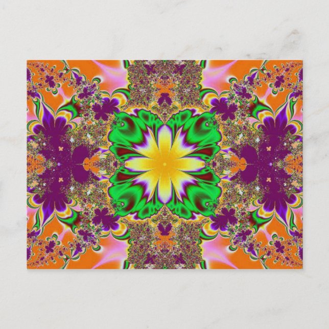 Extravagantes Fraktal Postkarte (Vorderseite)