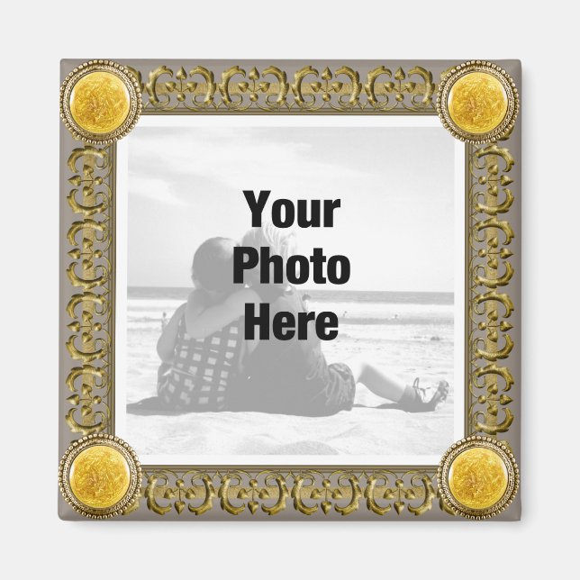 Extravagantes Gerahmtes Foto Magnet (Vorne)