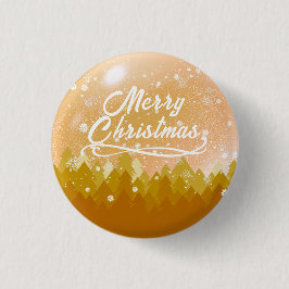 Extravagantes Gold Friedlich Snow Forest Frohe Wei Button