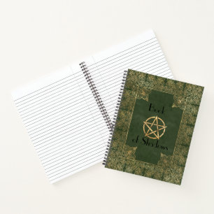 Extravagantes Gold & Green Book of Shadows Notizbuch