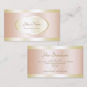 Extravagantes Gold und Rose Gold Effekt Beruflich Visitenkarte