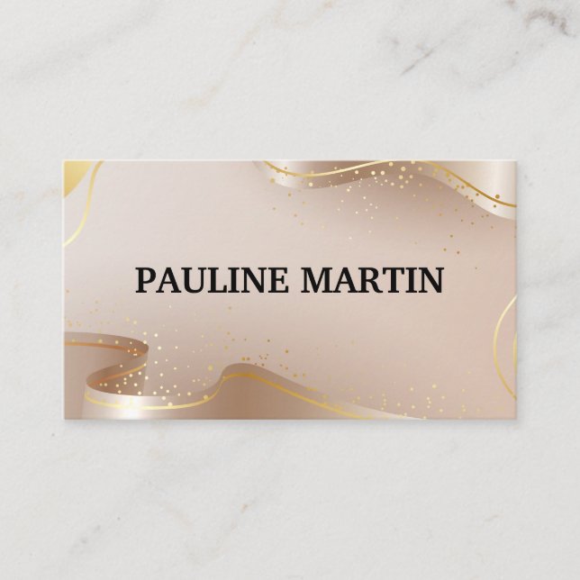 Extravagantes Goldband | Luxus Visitenkarte (Vorderseite)