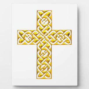 Extravagantes Goldenes Kreuz Fotoplatte