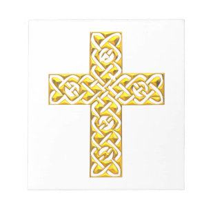 Extravagantes Goldenes Kreuz Notizblock