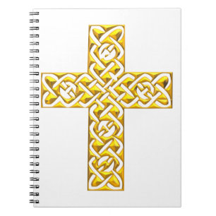 Extravagantes Goldenes Kreuz Notizblock