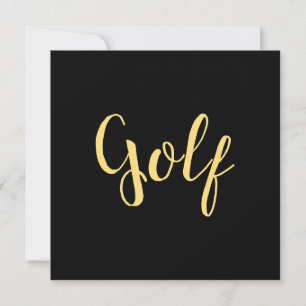 Extravagantes GOLF-Skript auf fett moderner Elegan Ankündigung