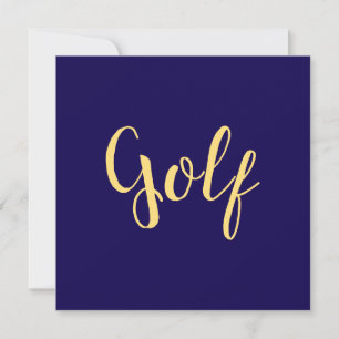 Extravagantes GOLF-Skript auf fett moderner Elegan Ankündigung