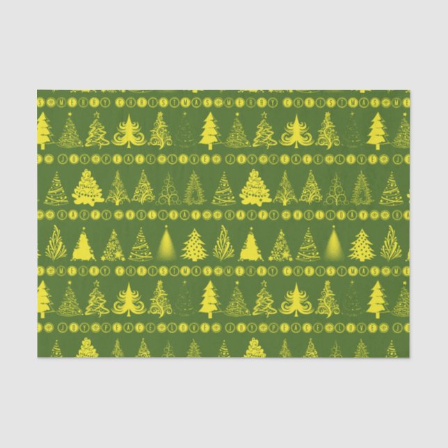 Extravagantes grünes Zinnpapier für Weihnachtsbaum Seidenpapier (Vorderseite)