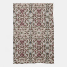 Extravagantes Handtuch mit Schwarz und Burgund