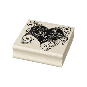 Extravagantes Herz Gummistempel