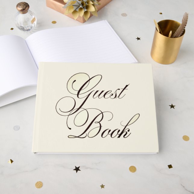 Extravagantes Hochzeitsguestbook Gästebuch (Vorderseite Offen)